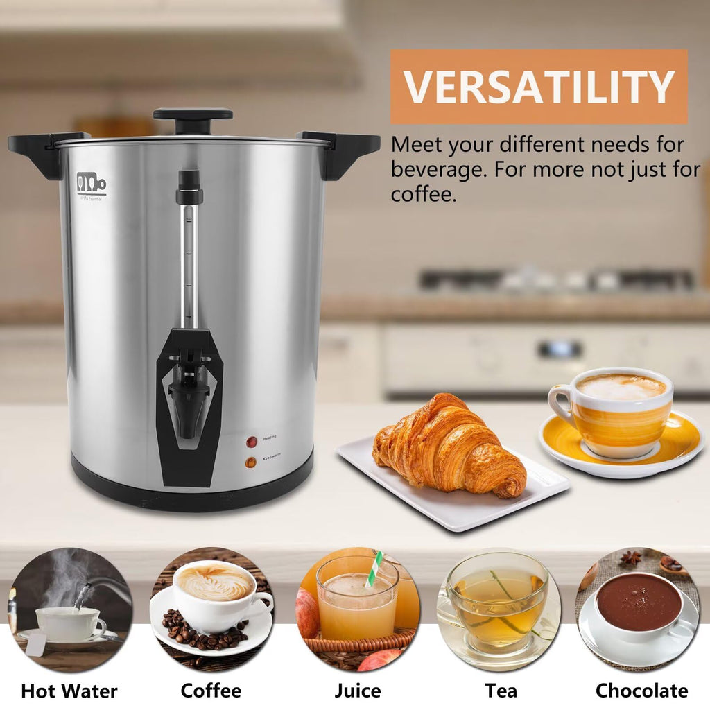 45 Cup 8L Commercial Coffee Urn 950W Hot Beverage Dispenser with Double Faucet F370237