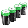 Rechargeable D Batteries, 12000mAh Ni-MH 1.2V 4-Pack X27153