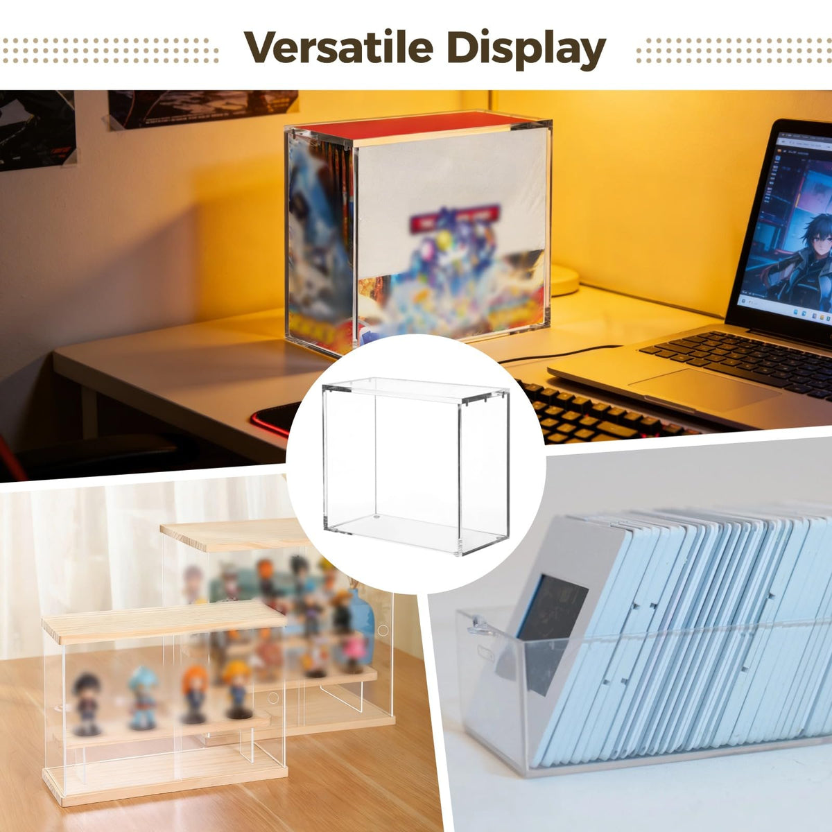 2 Pcs Acrylic Display Cases with Lid Q607224