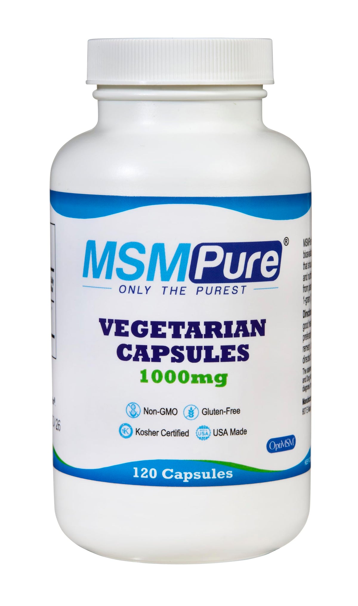 MSM 1000mg Vegetarian Capsules 120 Count B602