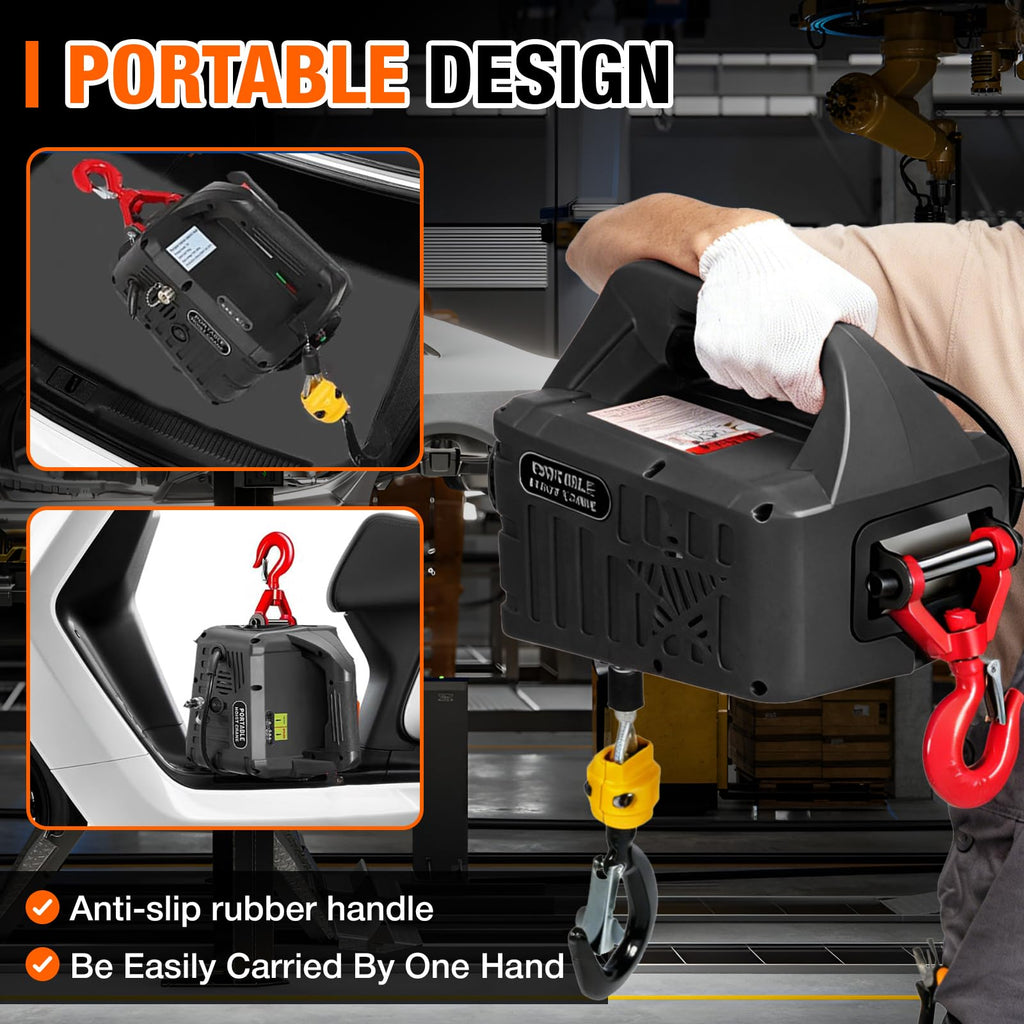 3-in-1 Electric Hoist 2200lb Capacity 110V S1967