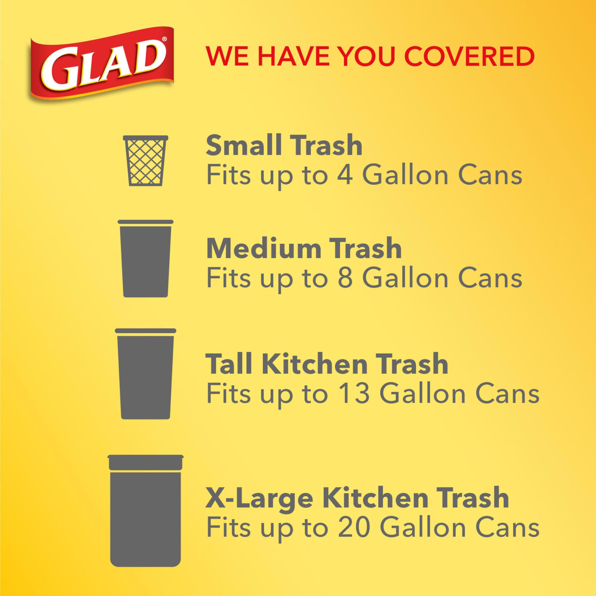 13 Gallon Unscented Quick-Tie Tall Kitchen Trash Bags 68 Count S42990