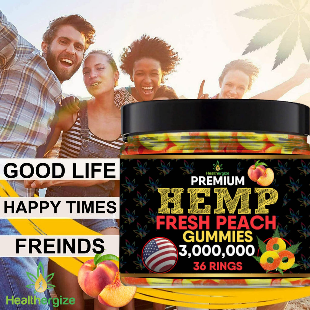 Hemp Gummies Peach Rings L9057