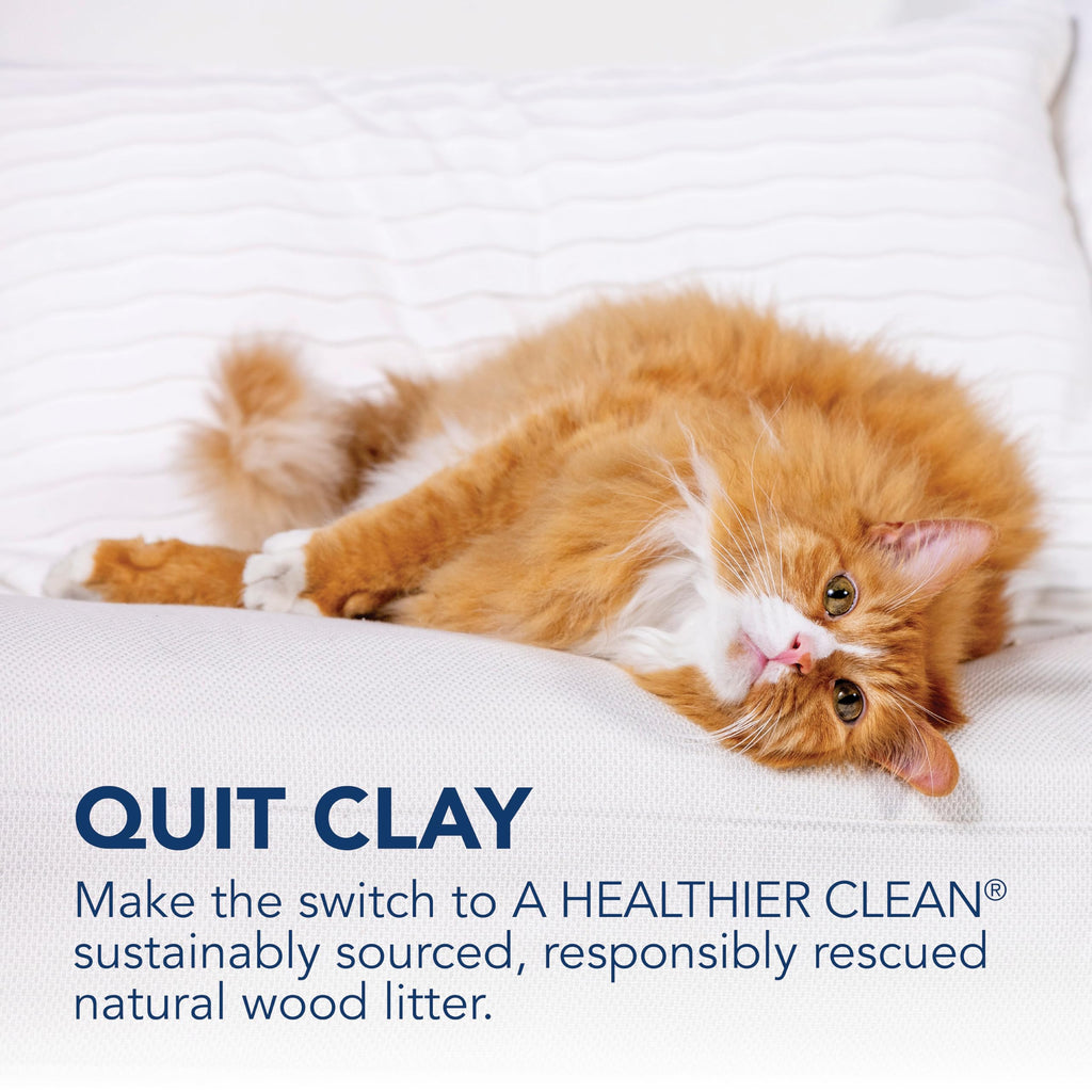 Unscented Wood Clumping Cat Litter Mini-Pellets 18.6 pounds V61093