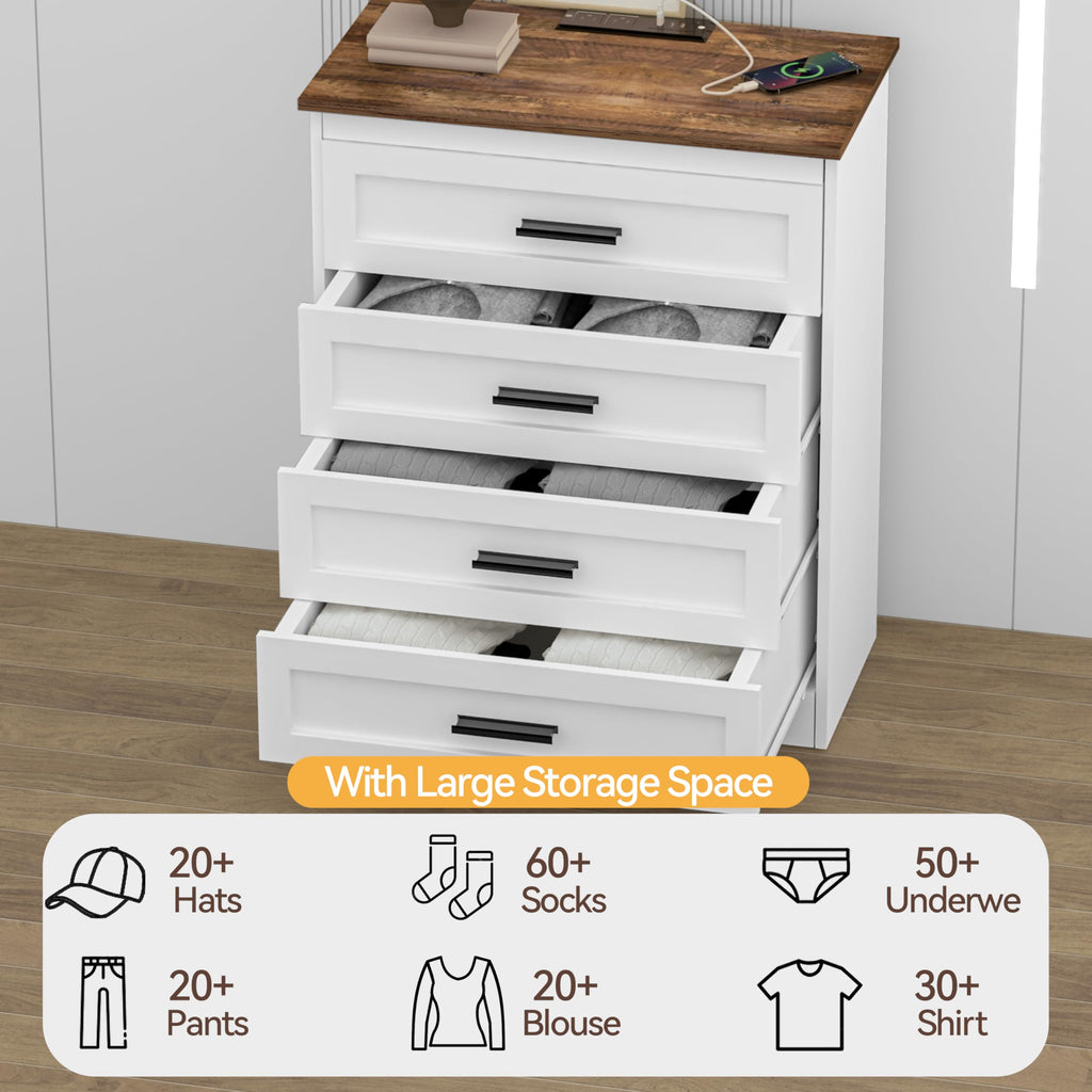 White 4 Drawer Dresser Q744968
