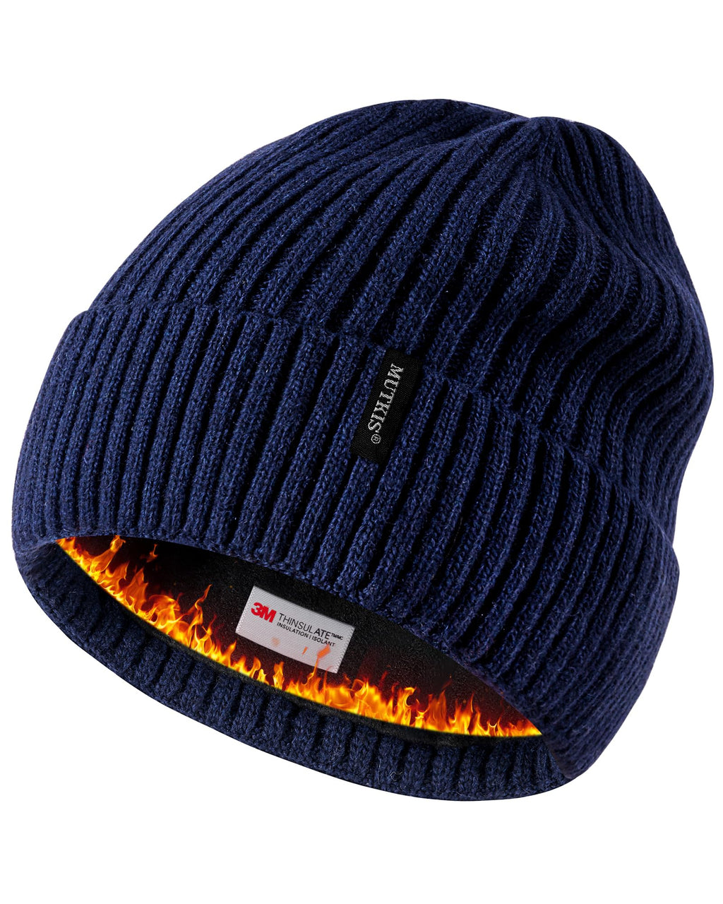 Merino Wool Knit Beanie Hat Z640534