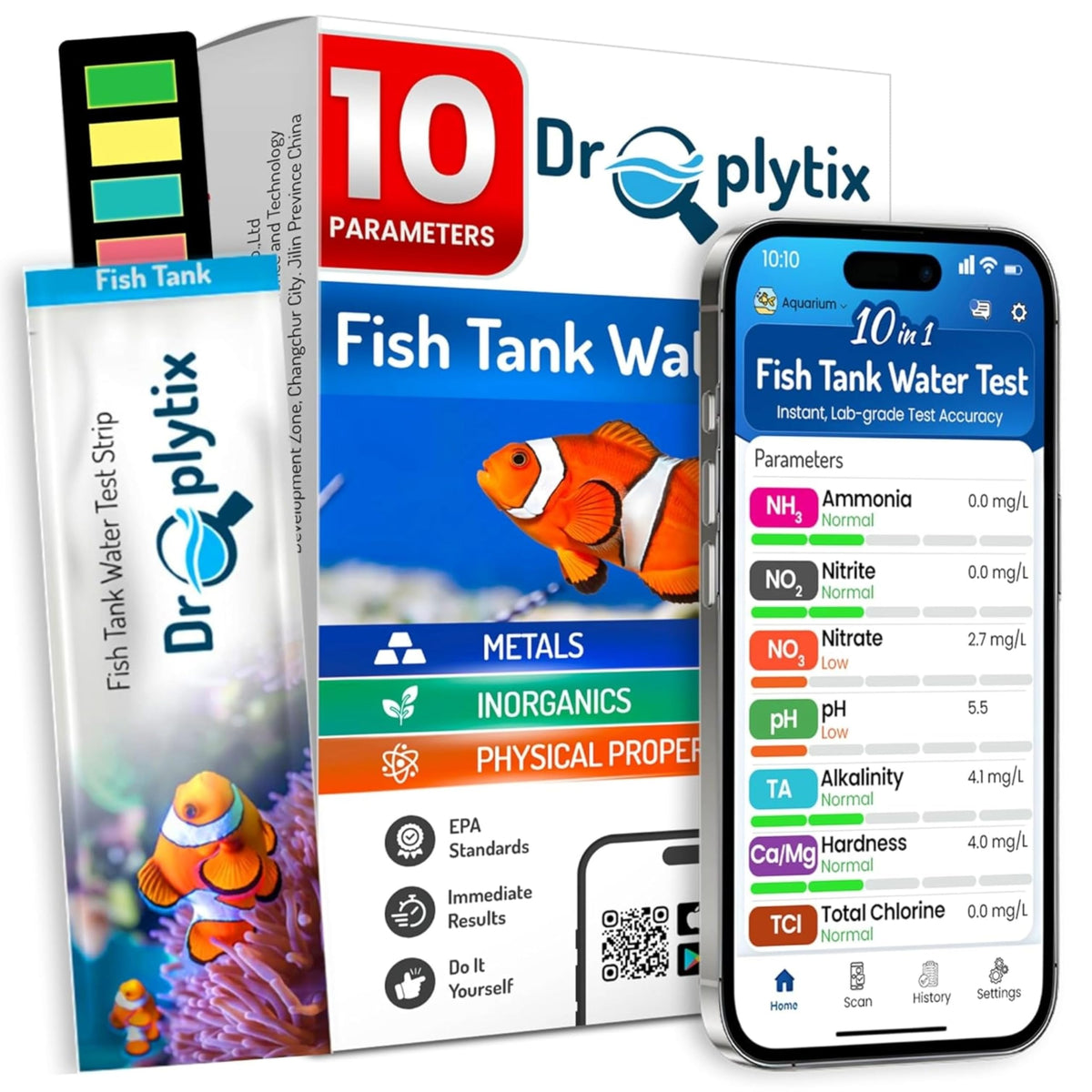 App-Enabled 10-in-1 Aquarium Water Test Kit C1187