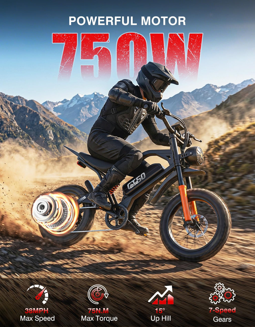 5500W Electric Dirt Bike with 48V 30AH Battery V964