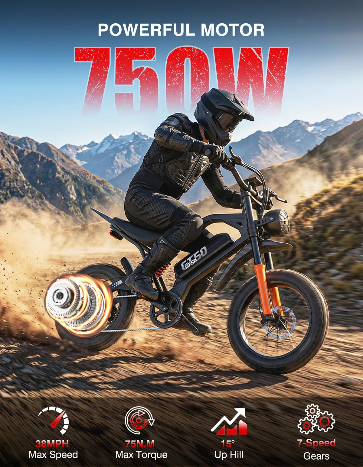 5500W Electric Dirt Bike with 48V 30AH Battery V964