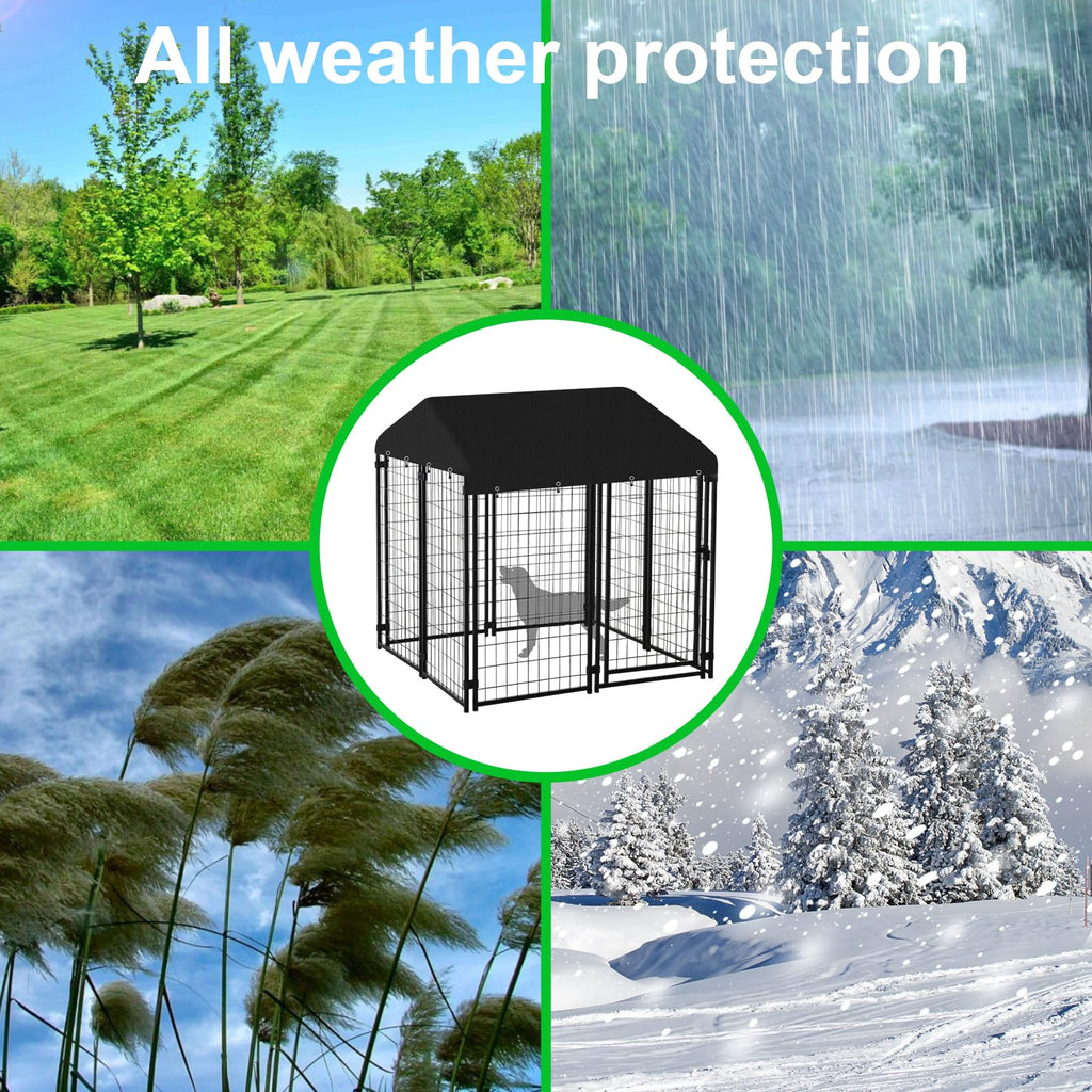 10' x 5' Heavy Duty Waterproof Oxford Cloth Dog Kennel Cover E651987