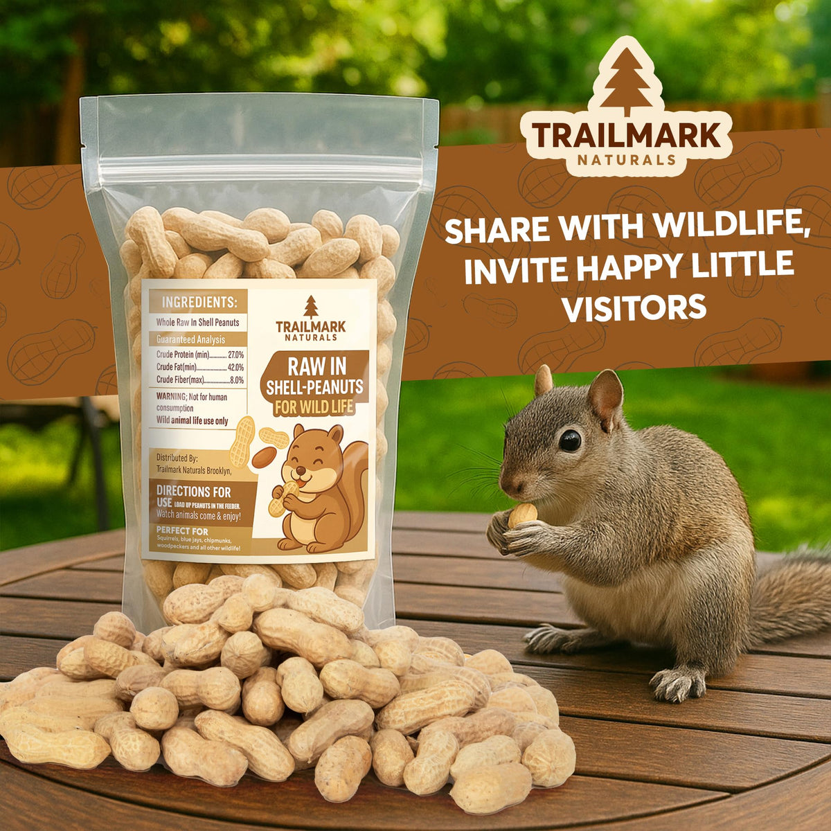 Raw Peanuts in Shell for Squirrels and Birds F19714