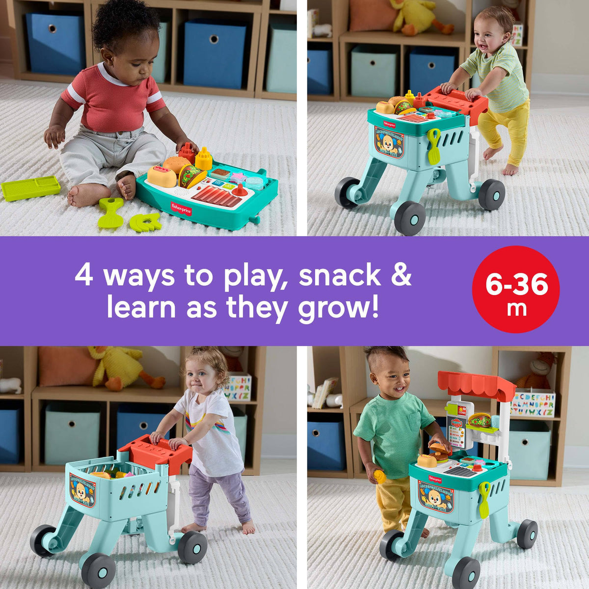 Baby Learning Toy 4-in-1 Walker with 14 Pieces K50223