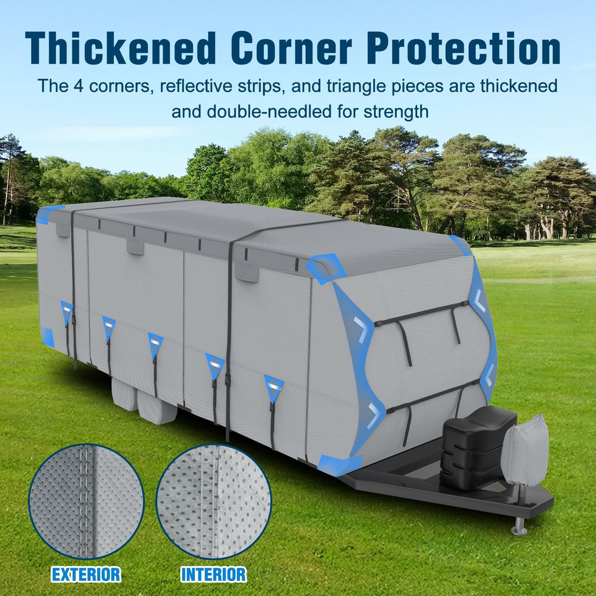 16-18ft Heavy Duty Waterproof RV Cover with Tire Cover H7939