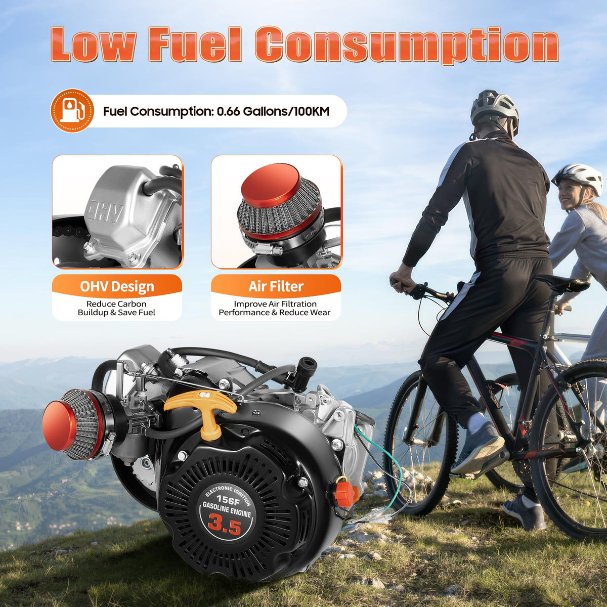 4-Stroke Bike Motor Kit with Chain Drive Z4494
