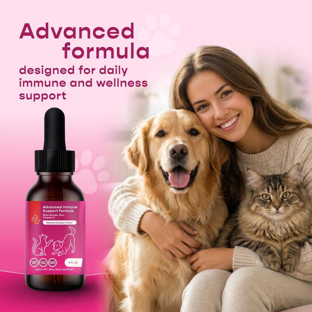 Liquid Pet Supplement with Astragalus, Elderberry, Echinacea & Beta Glucan, 2 fl oz H61046