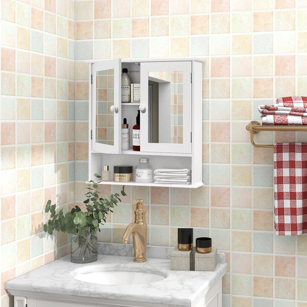 Medicine Cabinet with Mirror 2 Doors W409