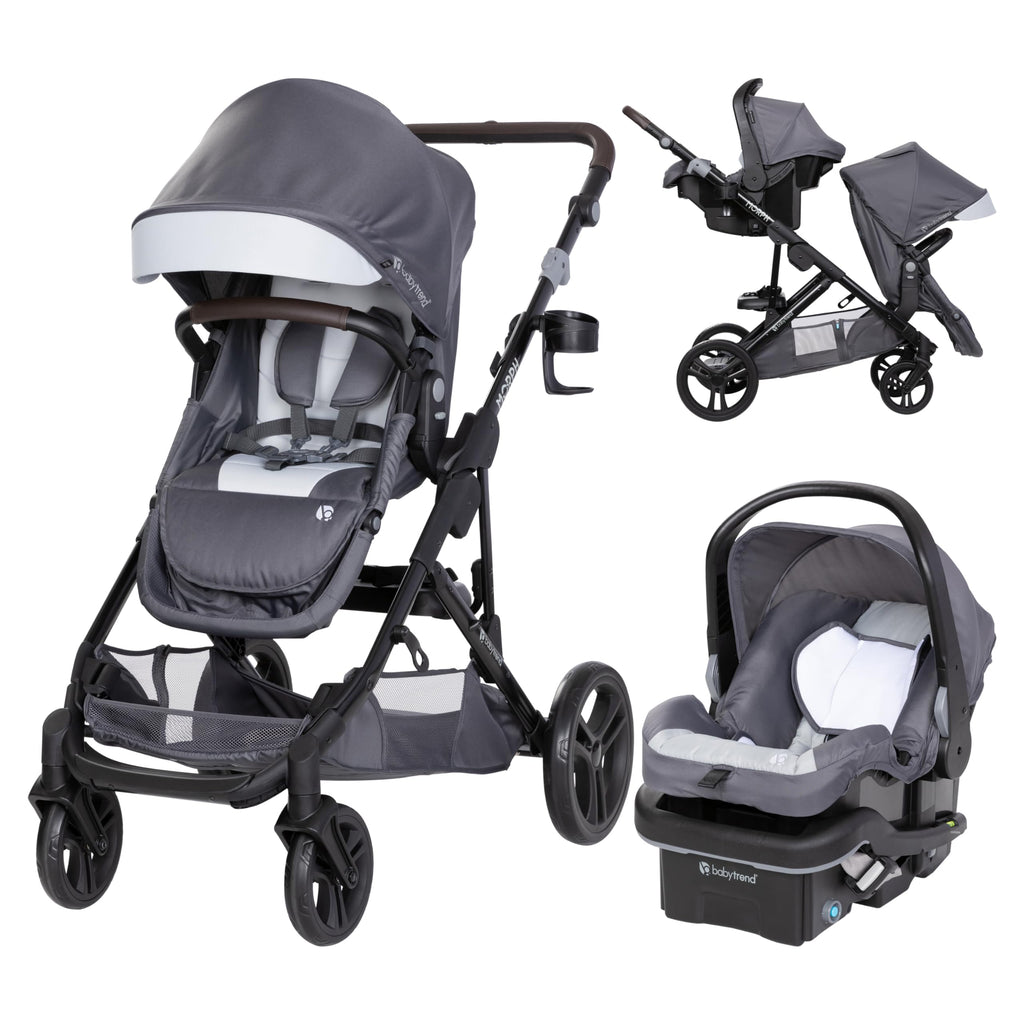 Single to Double Modular Stroller Travel System with Infant Car Seat M64561