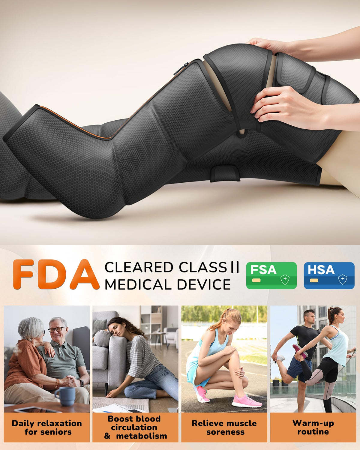 Leg Compression Massager with Heat F46182