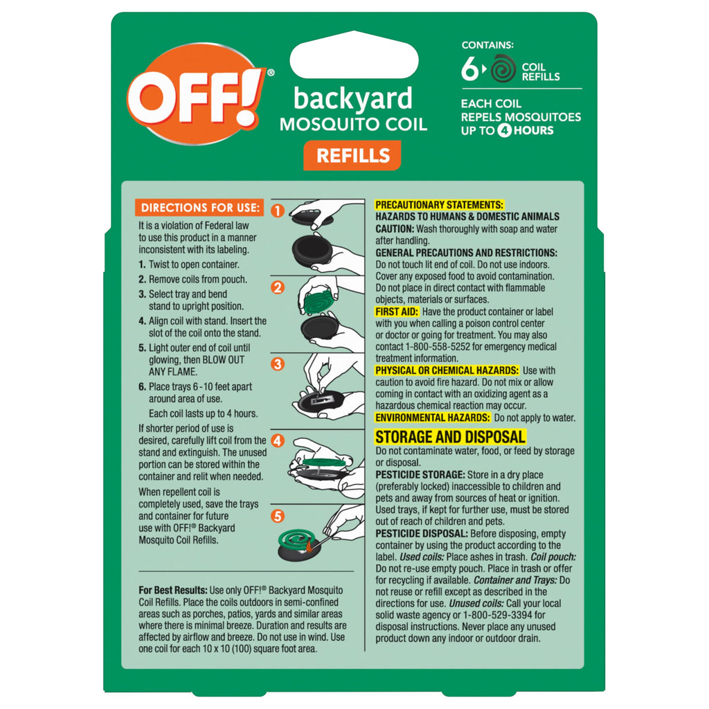 Mosquito Coil Refills 6 Count Pack of 2 T26527
