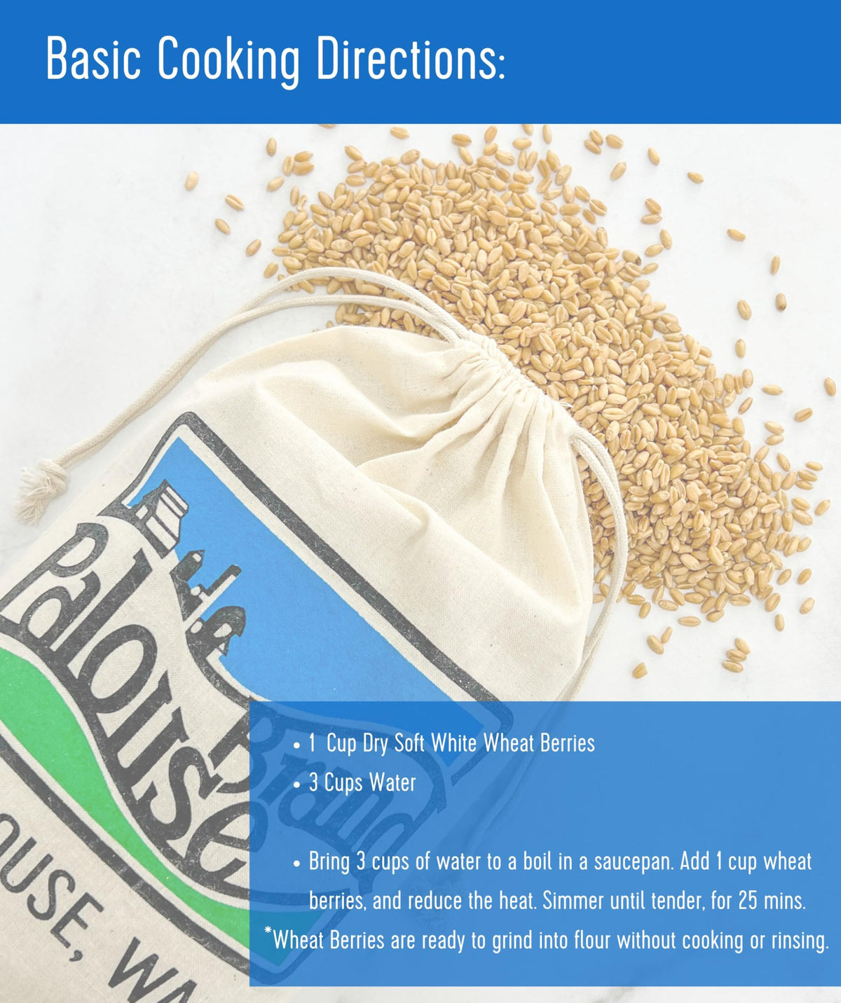 Soft White Wheat Berries 5 lbs Z259