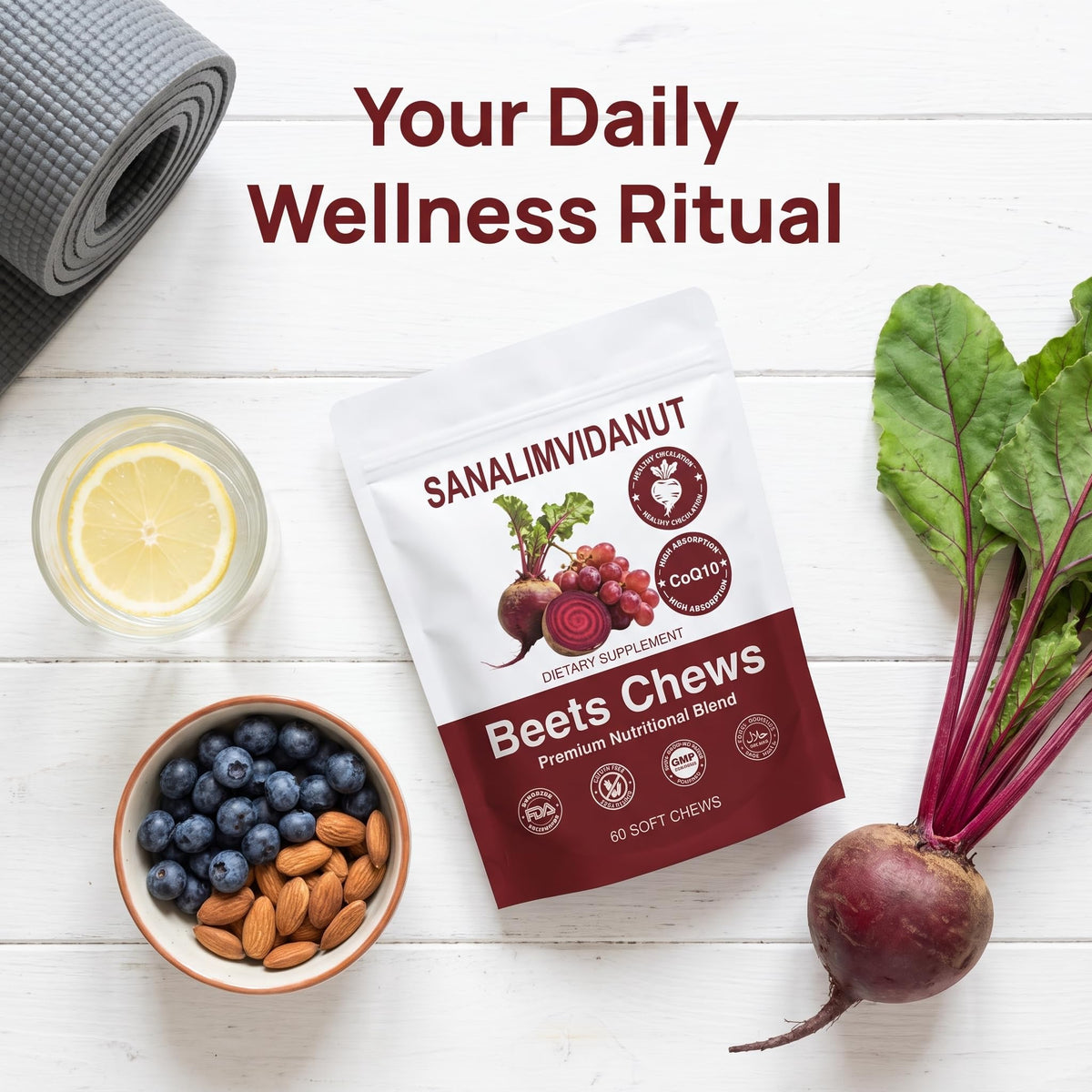 Beets Chews Dietary Supplement, 60 Count R22561