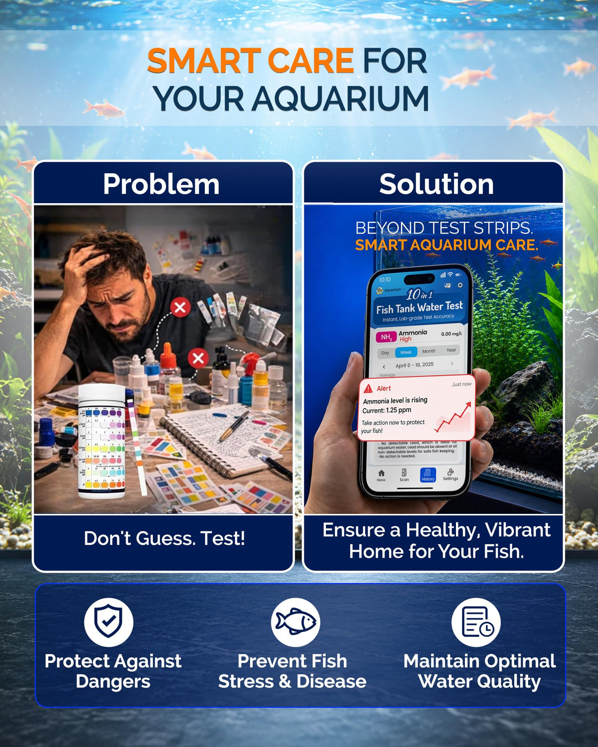 App-Enabled 10-in-1 Aquarium Water Test Kit C1187