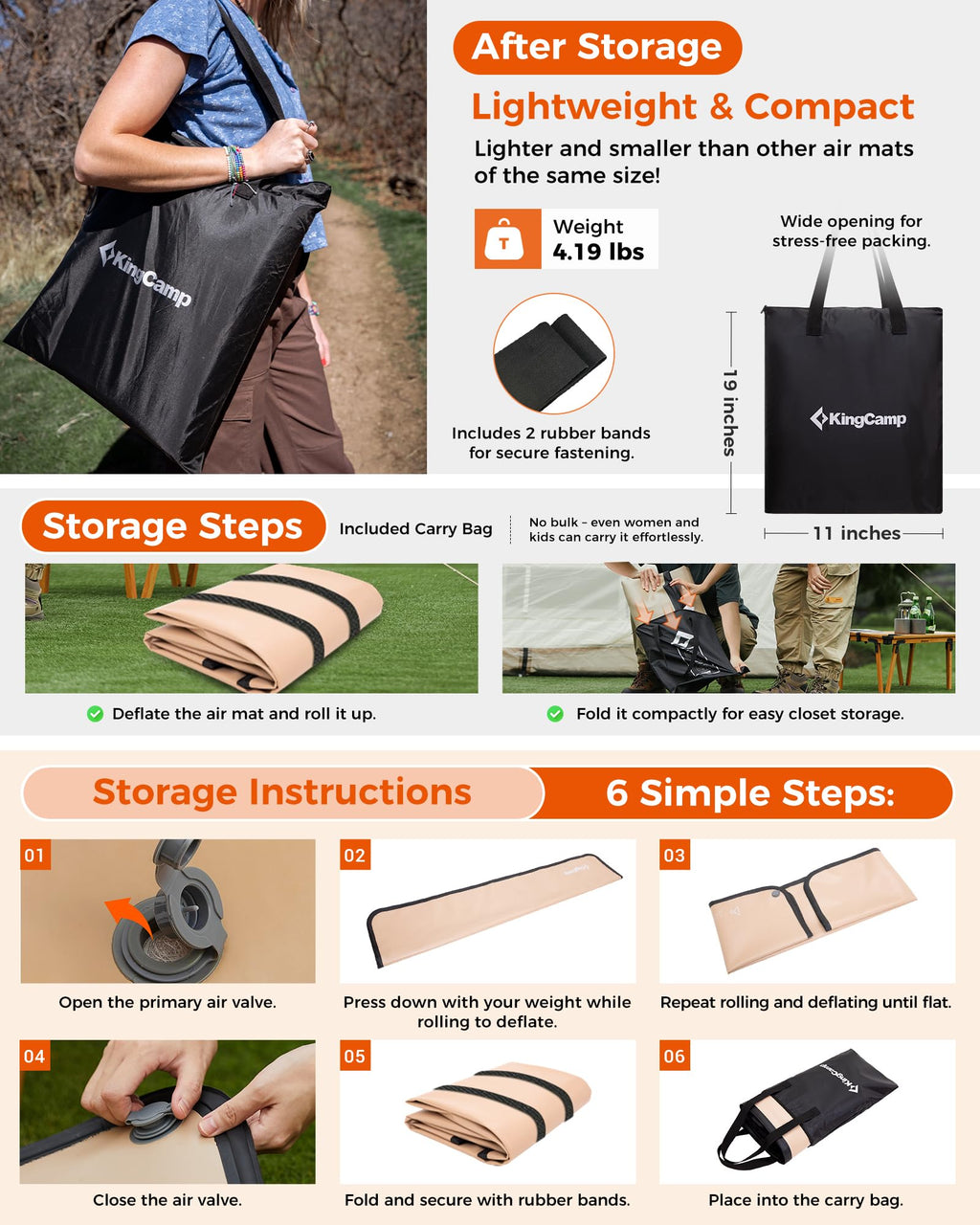Portable Camping Cot & Single-Size Inflatable Sleeping Pad H197006