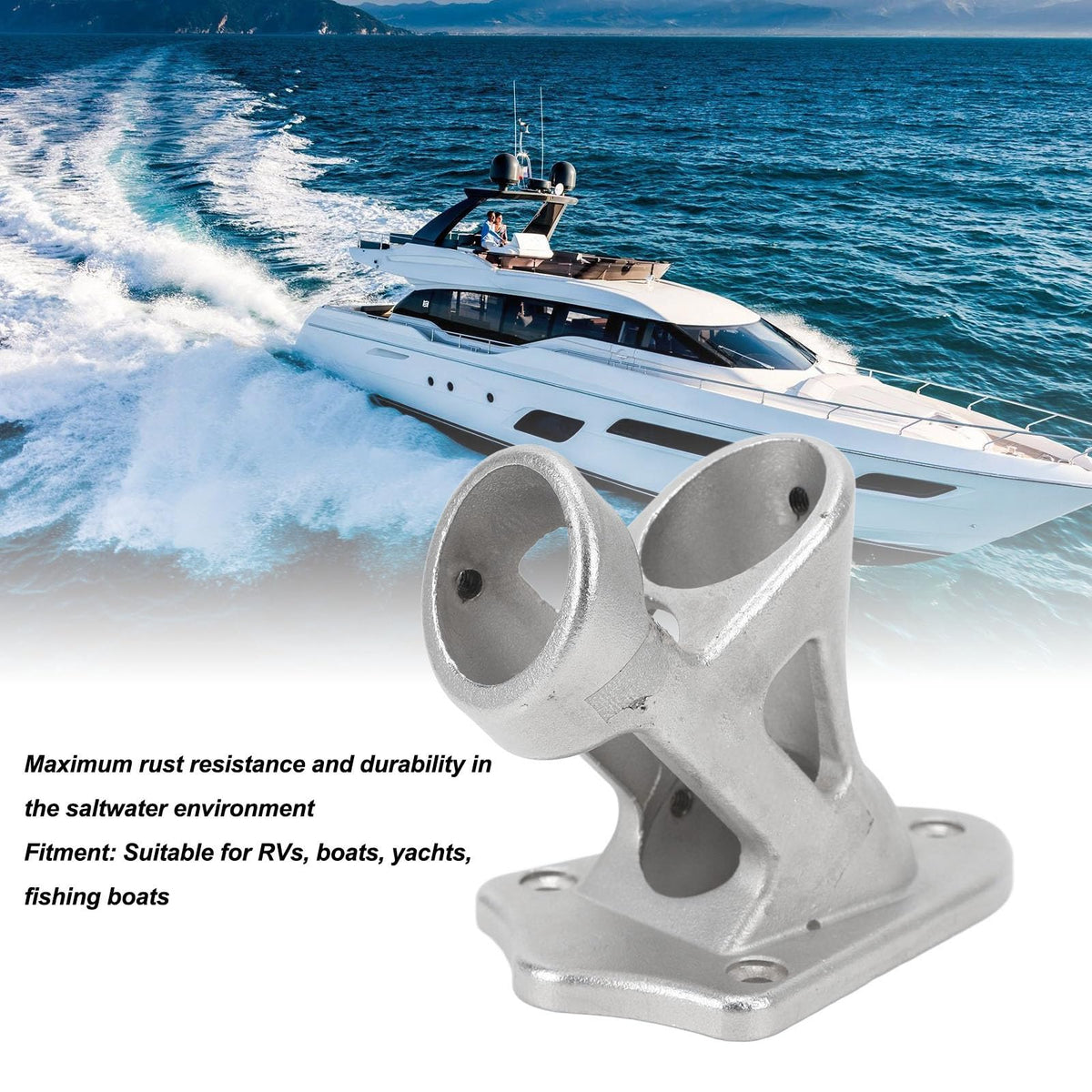 Heavy Duty Stainless Steel Flag Pole Bracket Mount H49591