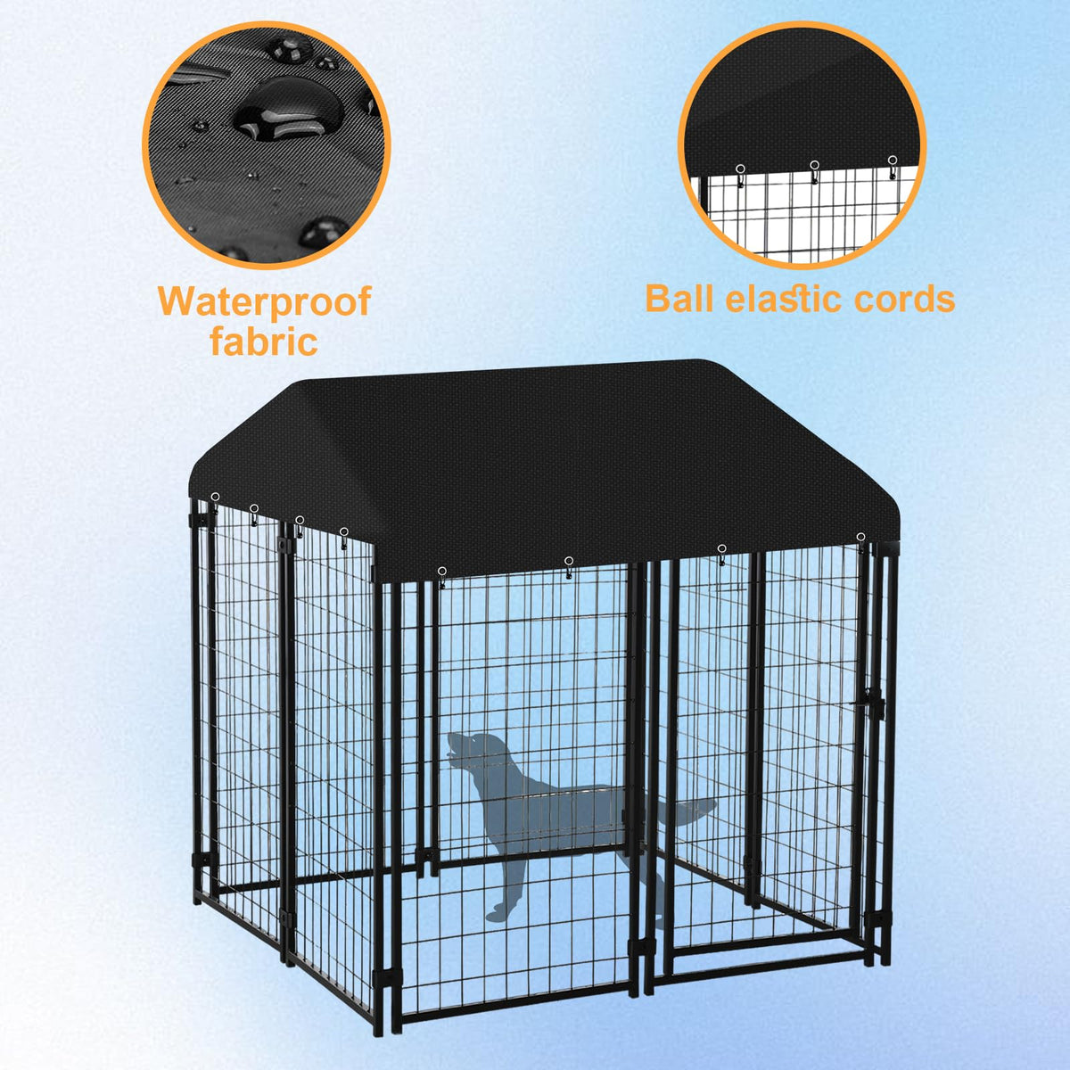 10' x 5' Heavy Duty Waterproof Oxford Cloth Dog Kennel Cover E651987