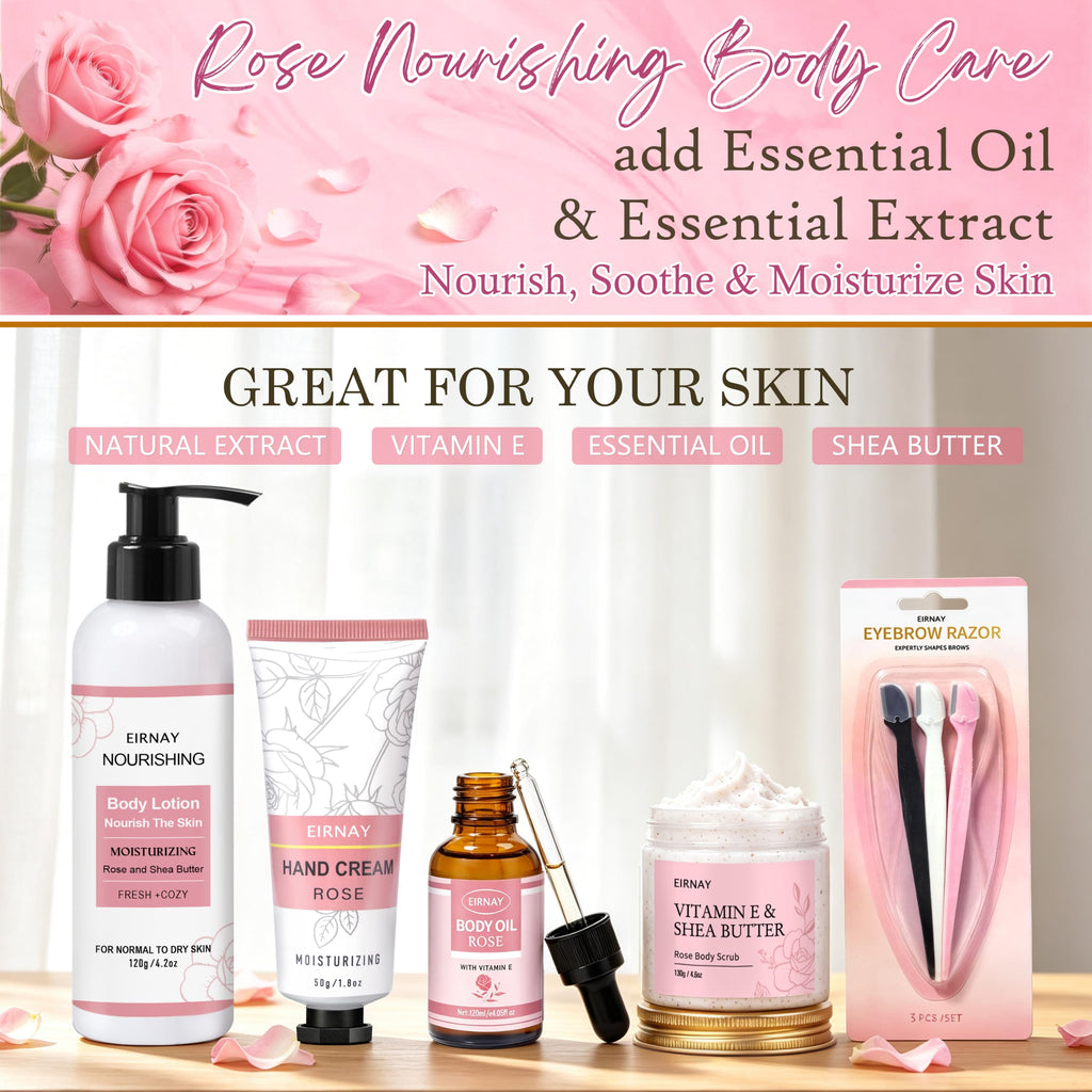 23pcs Rose Spa Gift Baskets P9408