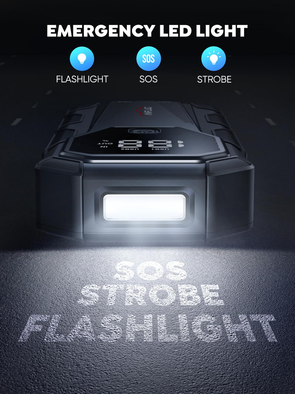 6000A 12V Portable Jump Starter with LED Display K953089