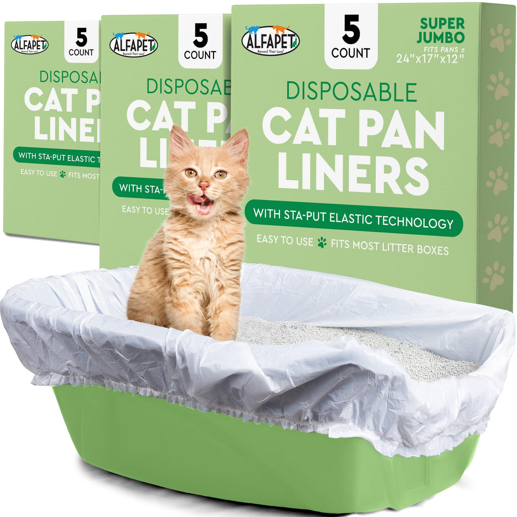 Super Jumbo 15Count Tear-Resistant Waterproof Cat Litter Box Liners E813
