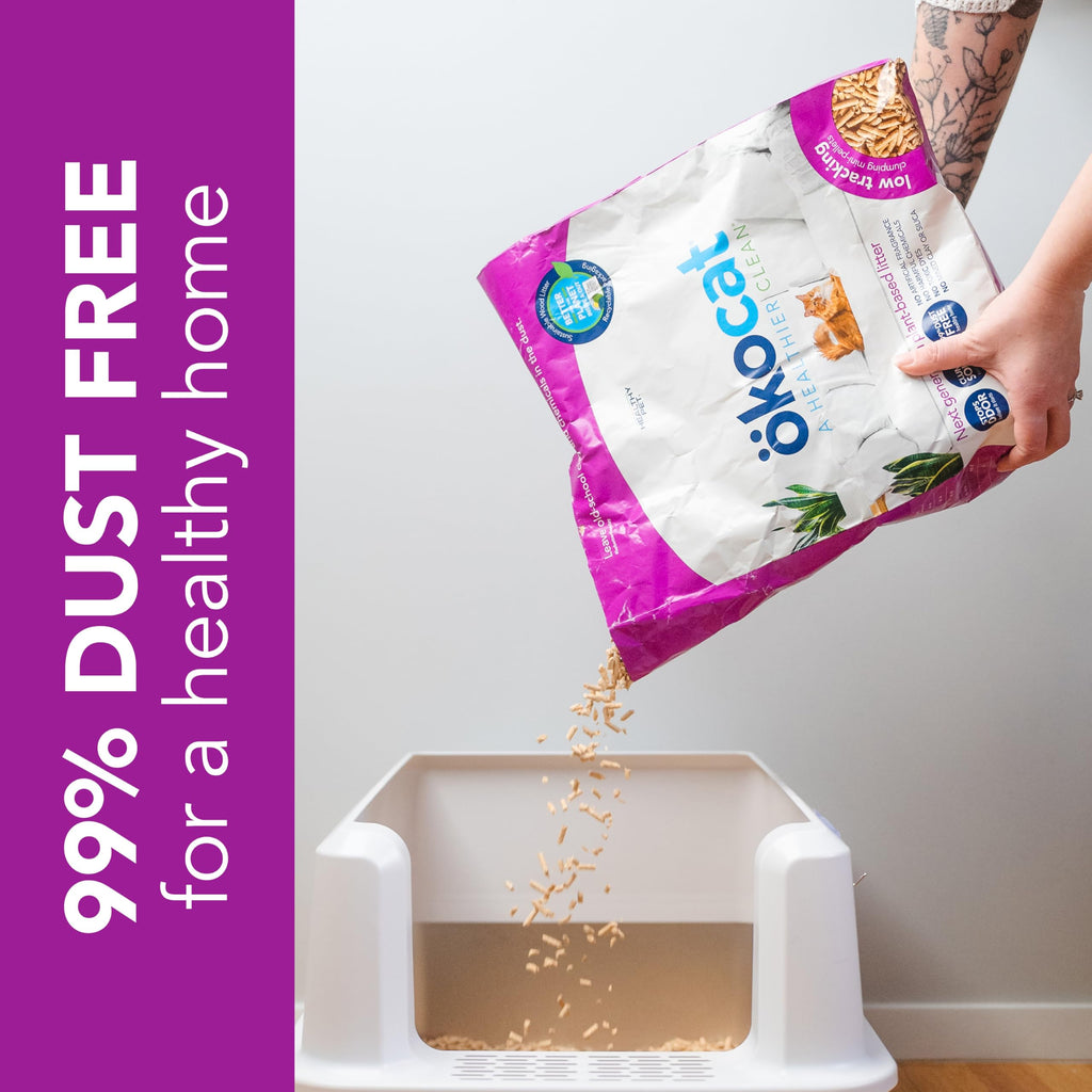 Unscented Wood Clumping Cat Litter Mini-Pellets 18.6 pounds V61093
