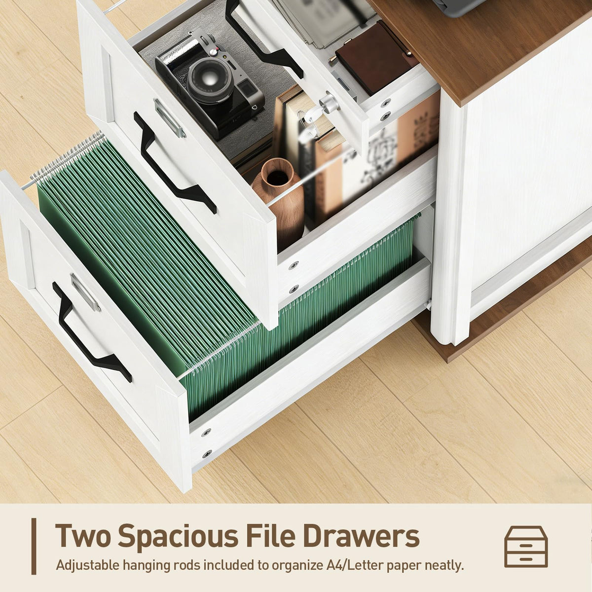 3 Drawer File Cabinet with Lock Set of 2 N22300