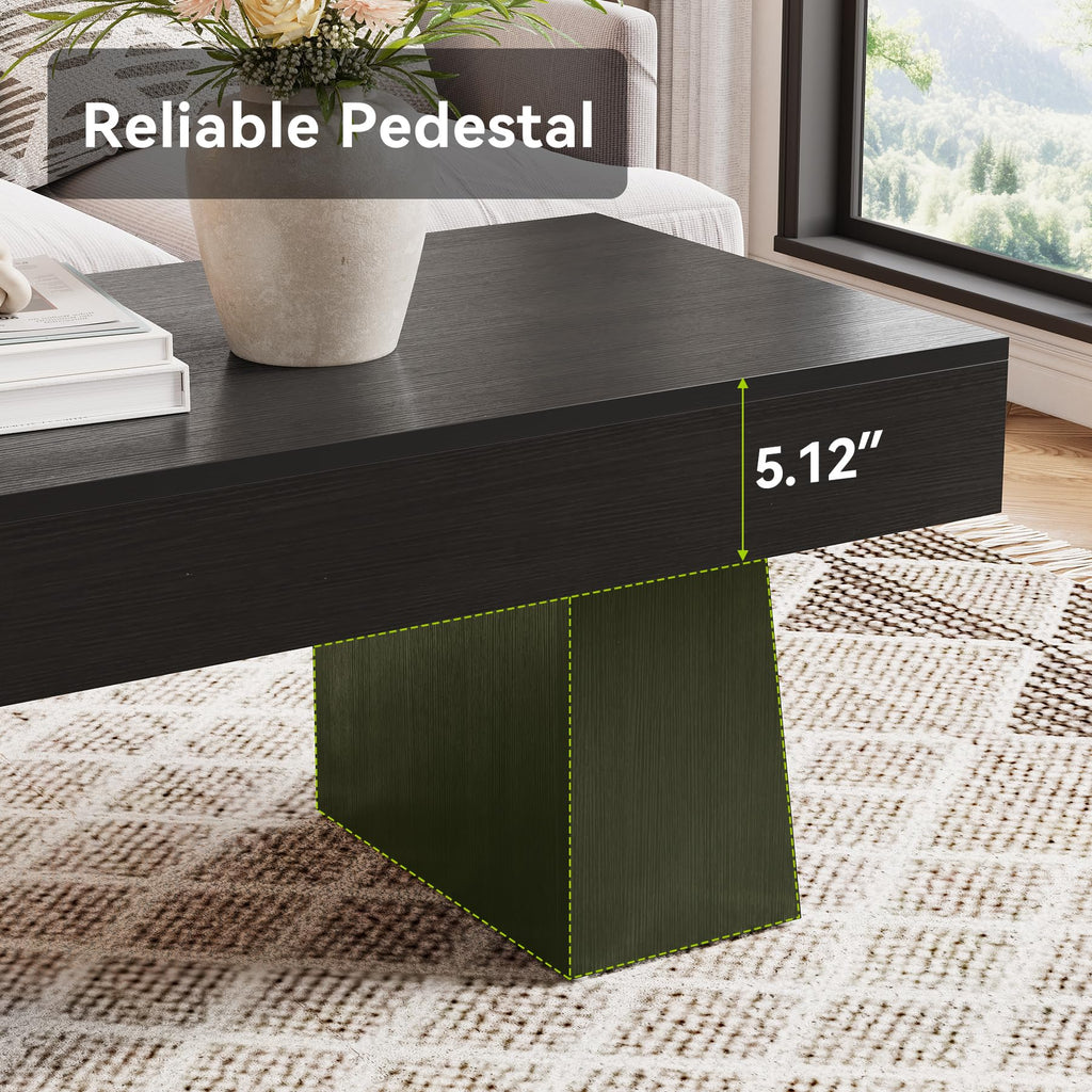 Black 47 Inches Wooden Coffee Table R714