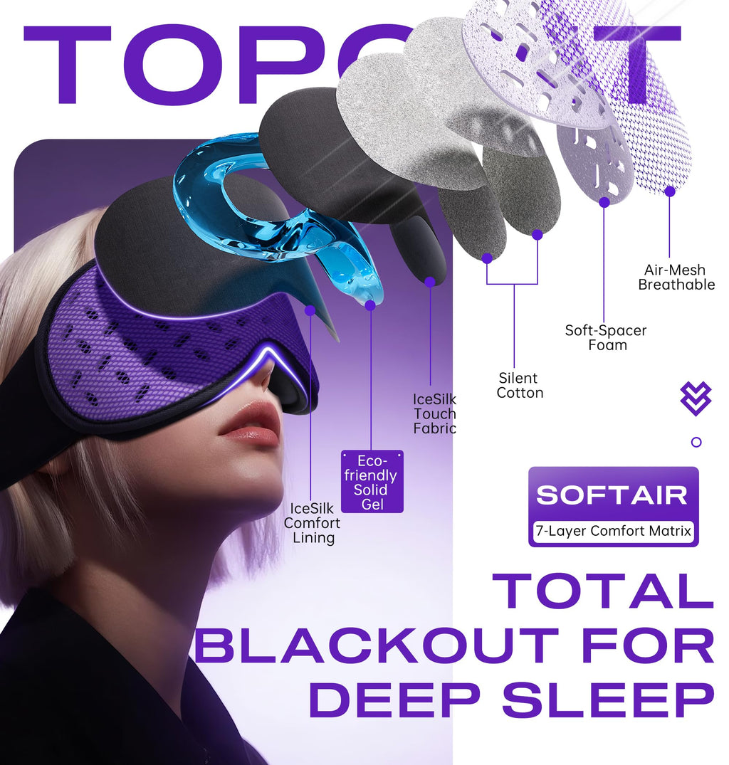 Bluetooth Sleep Mask Headphones with Hot Cold Compress J196776