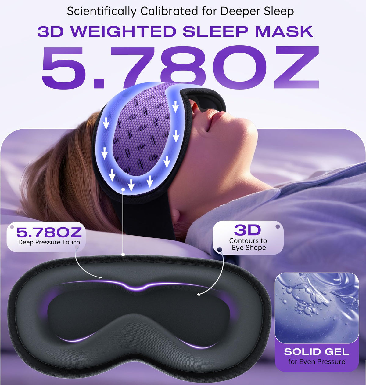 Bluetooth Sleep Mask Headphones with Hot Cold Compress J196776