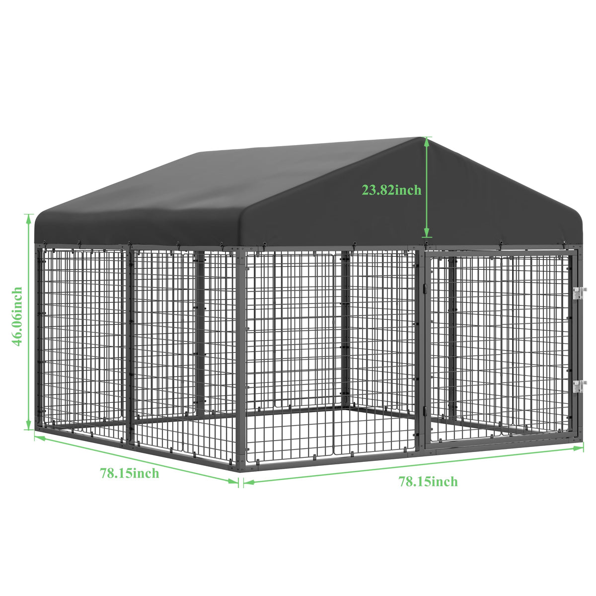 Large Outdoor Dog Enclosure with Roof V7913