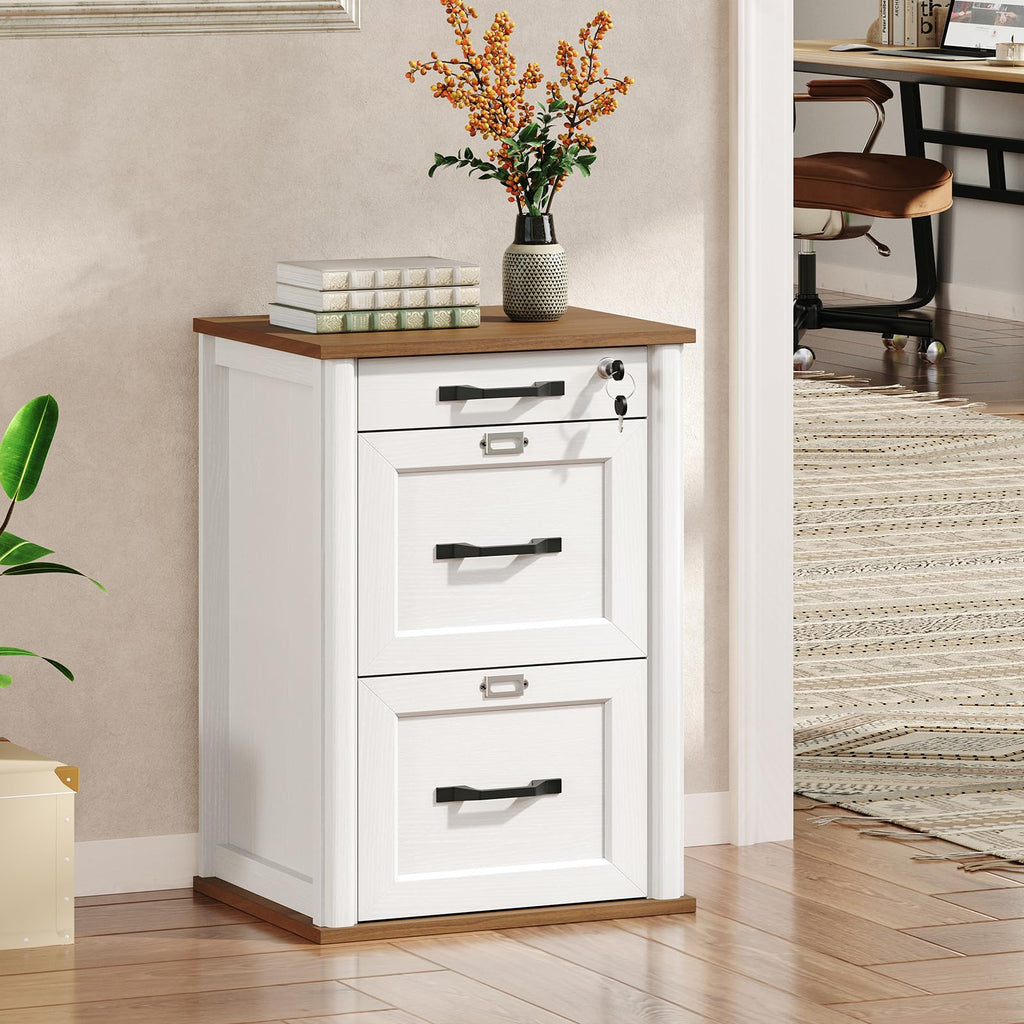 3 Drawer File Cabinet with Lock Set of 2 N22300