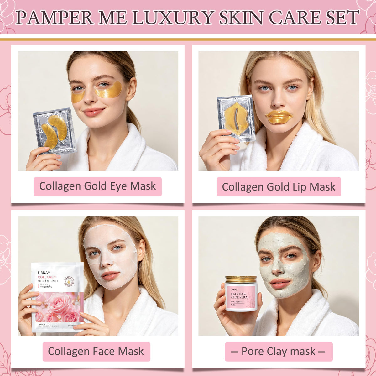 23pcs Rose Spa Gift Baskets P9408