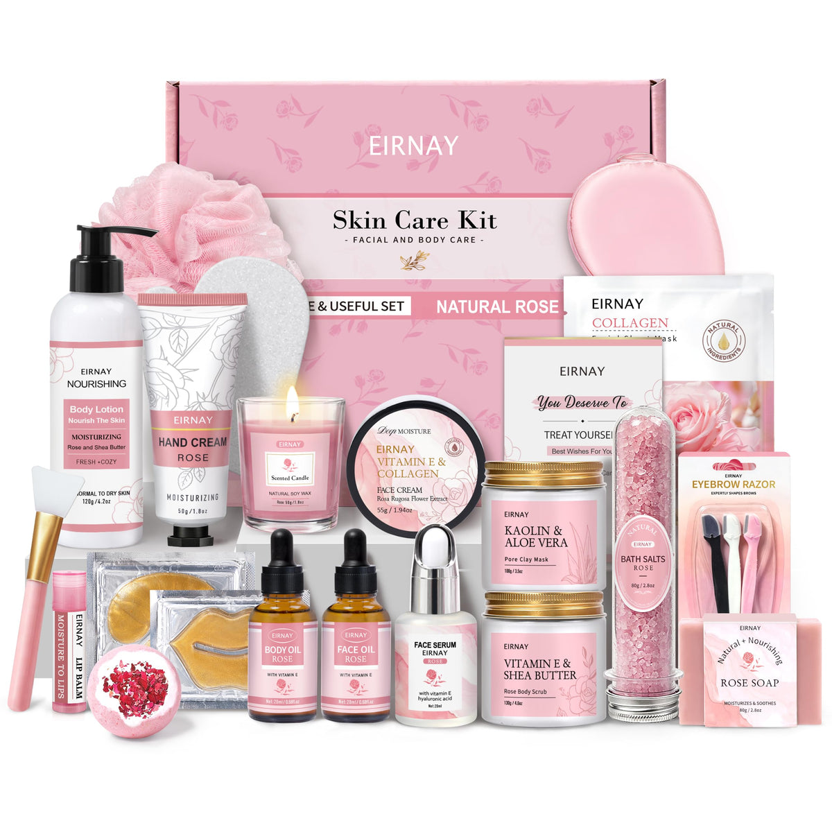 23pcs Rose Spa Gift Baskets P9408
