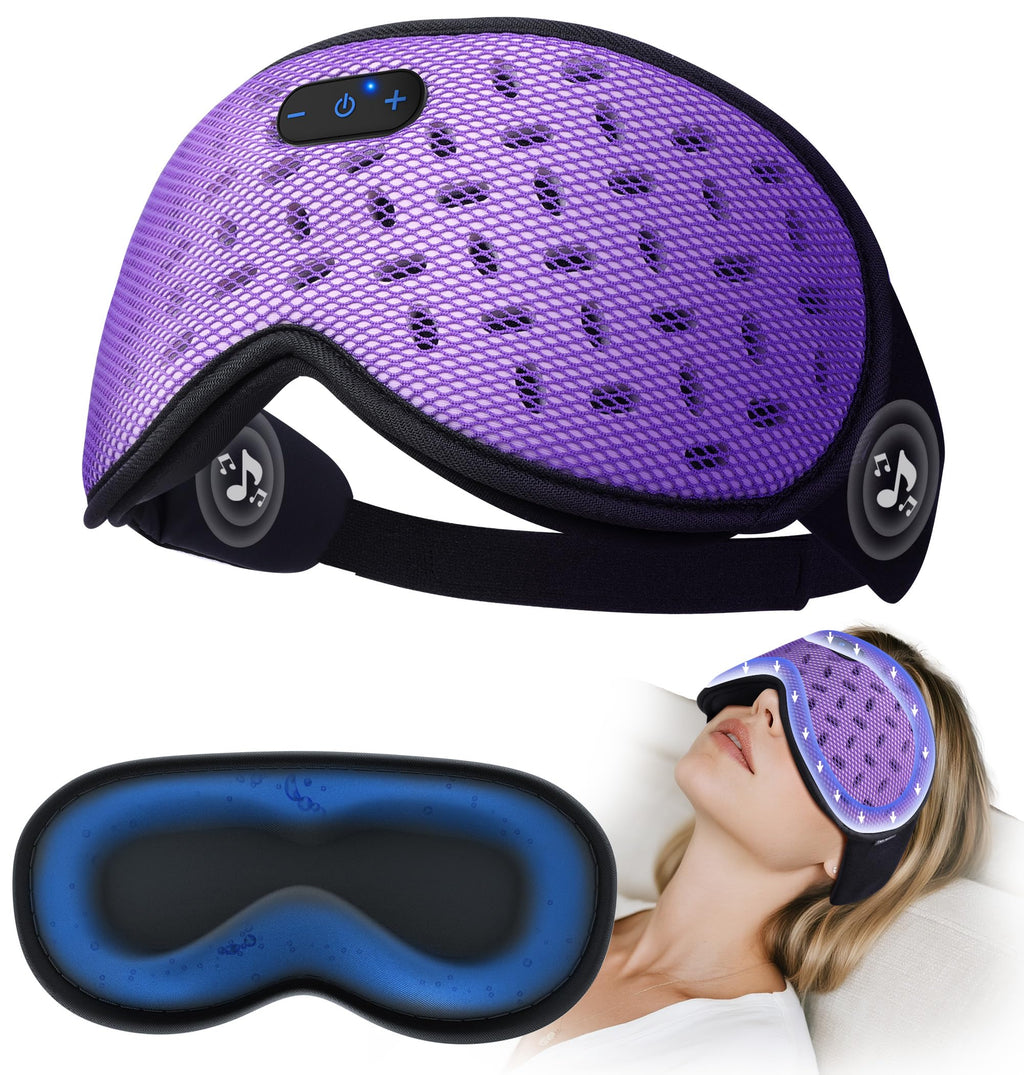 Bluetooth Sleep Mask Headphones with Hot Cold Compress J196776