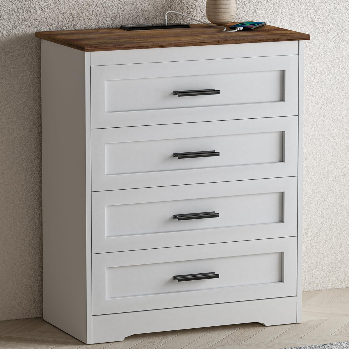 White 4 Drawer Dresser Q744968