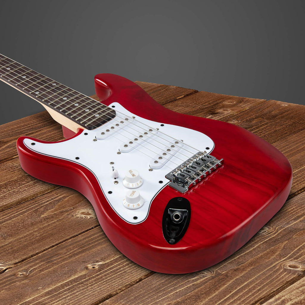 Left Hand 36 Inch 3/4 Size Electric Guitar Kit Red M13853