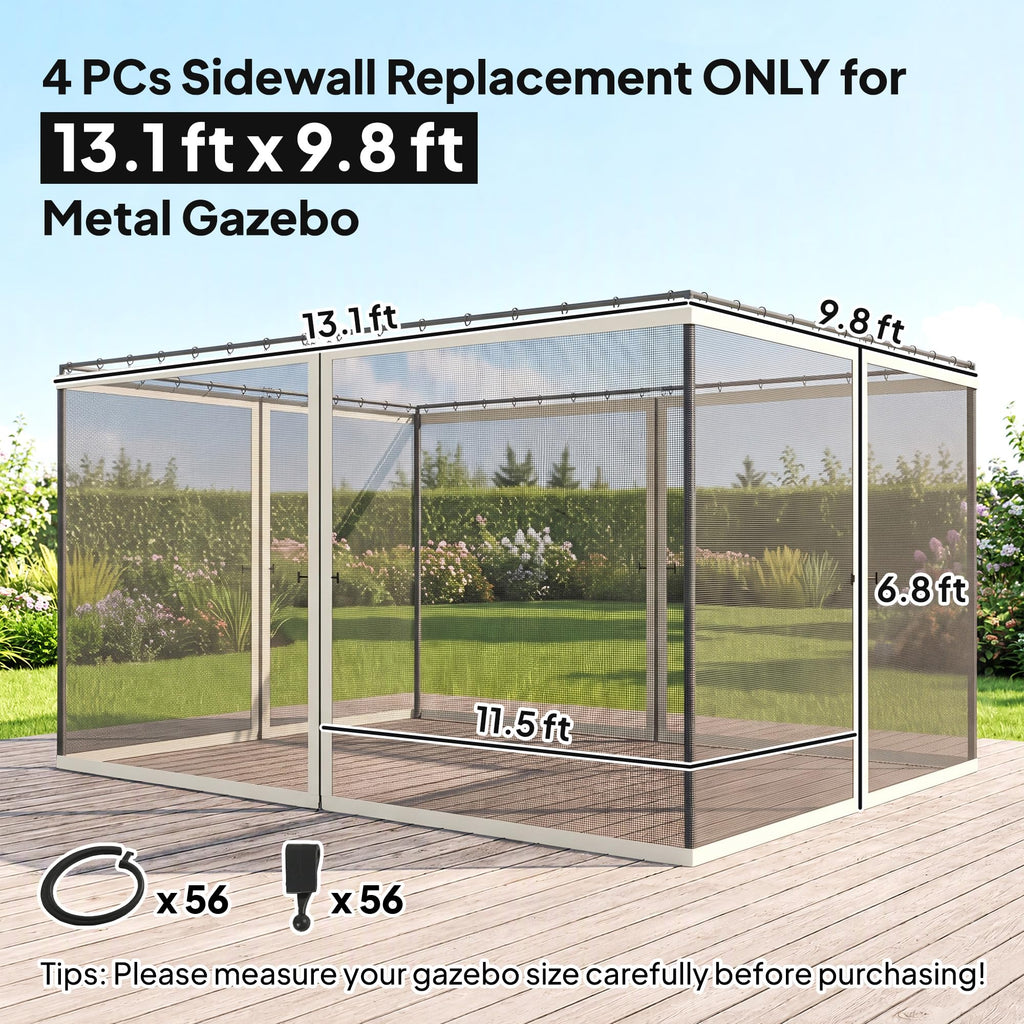 10' x 13' Replacement Mesh Sidewall Netting I77125