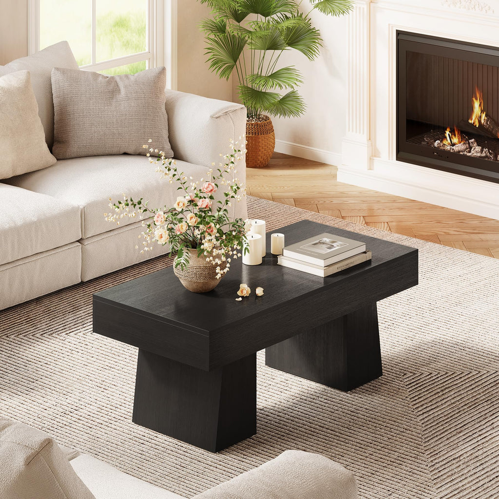 Black 47 Inches Wooden Coffee Table R714