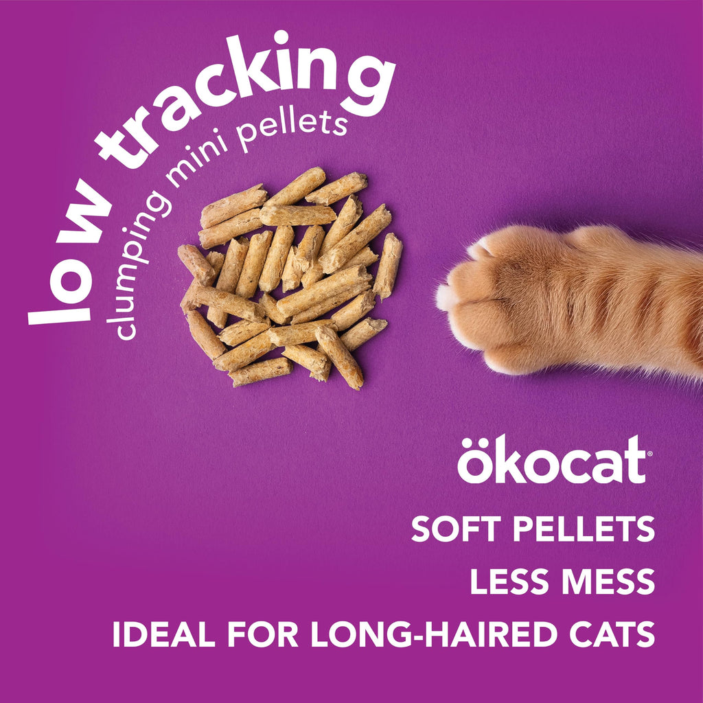 Unscented Wood Clumping Cat Litter Mini-Pellets 18.6 pounds V61093