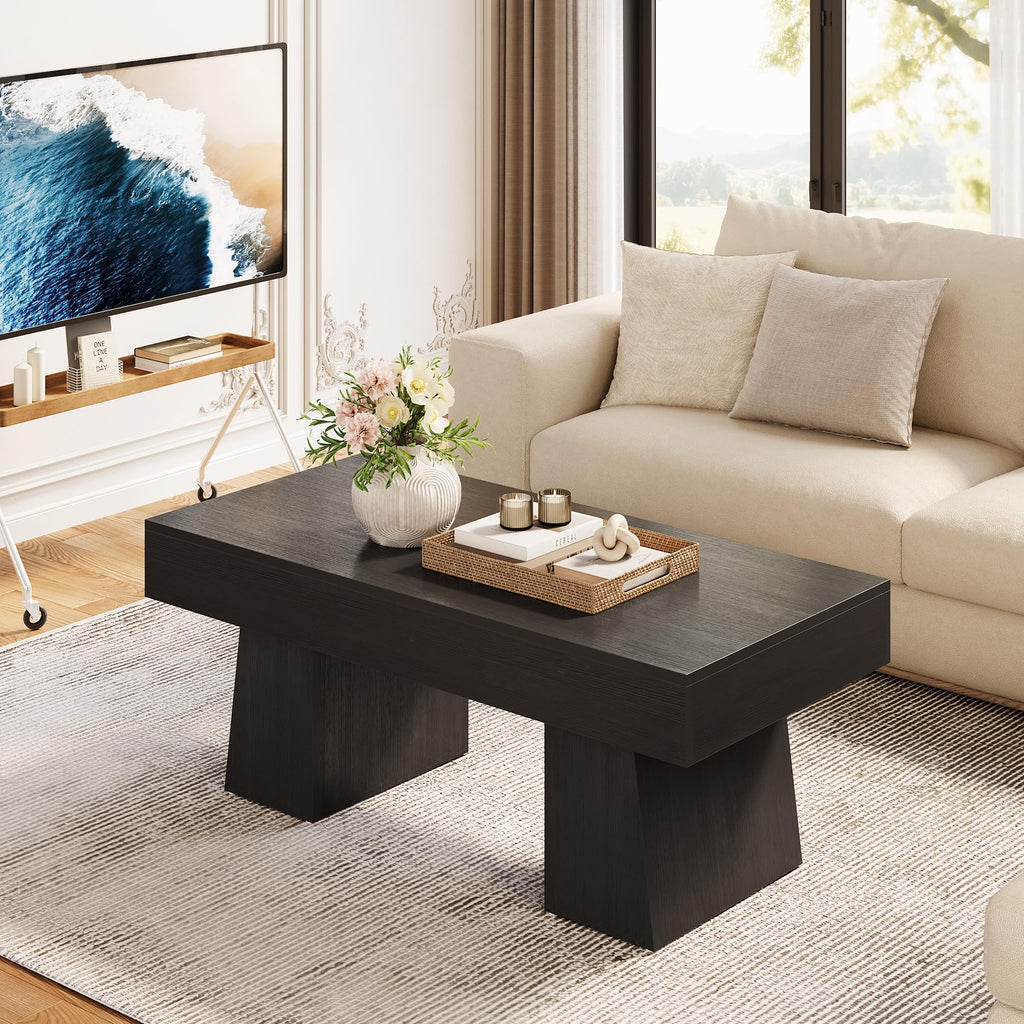 Black 47 Inches Wooden Coffee Table R714