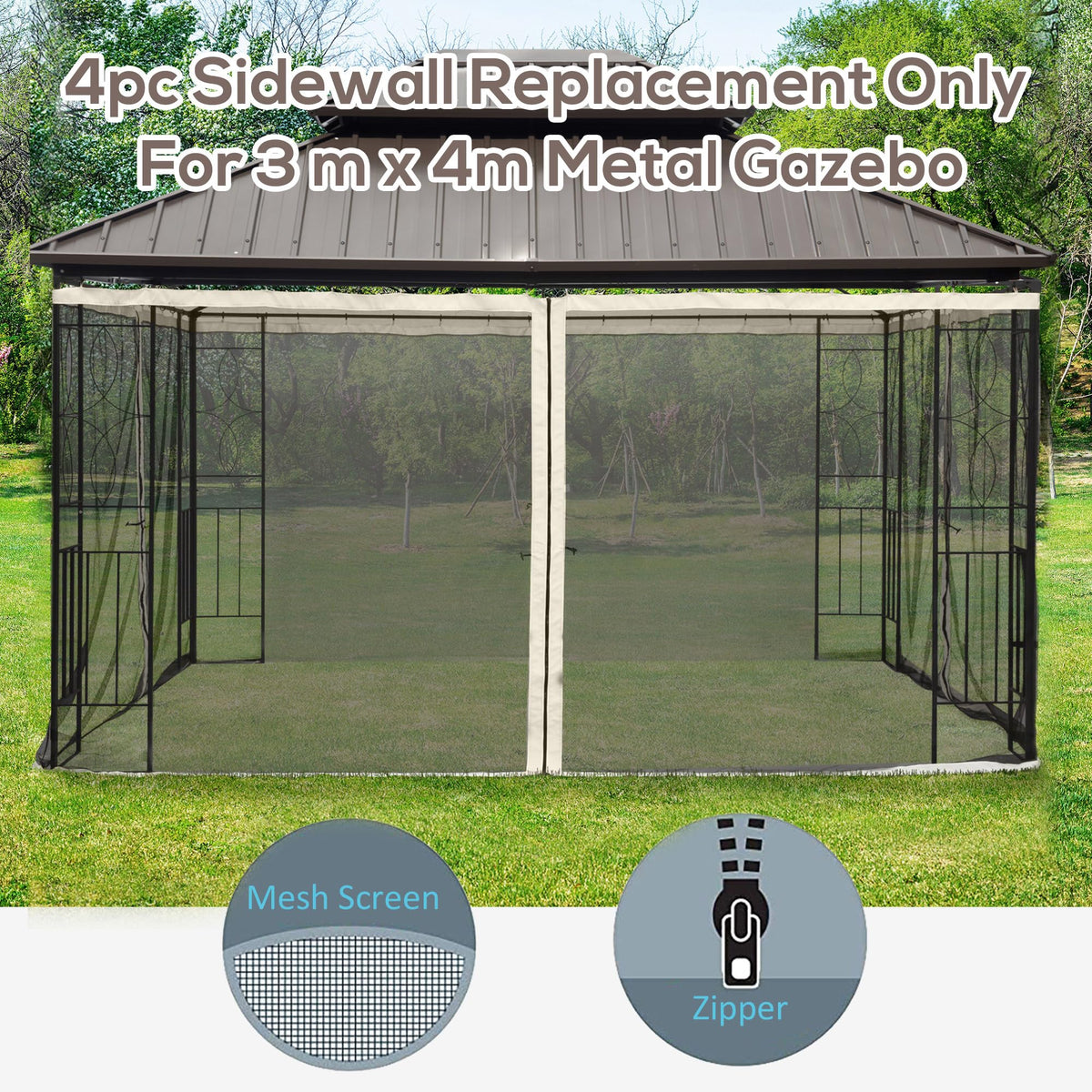 10' x 13' Replacement Mesh Sidewall Netting I77125