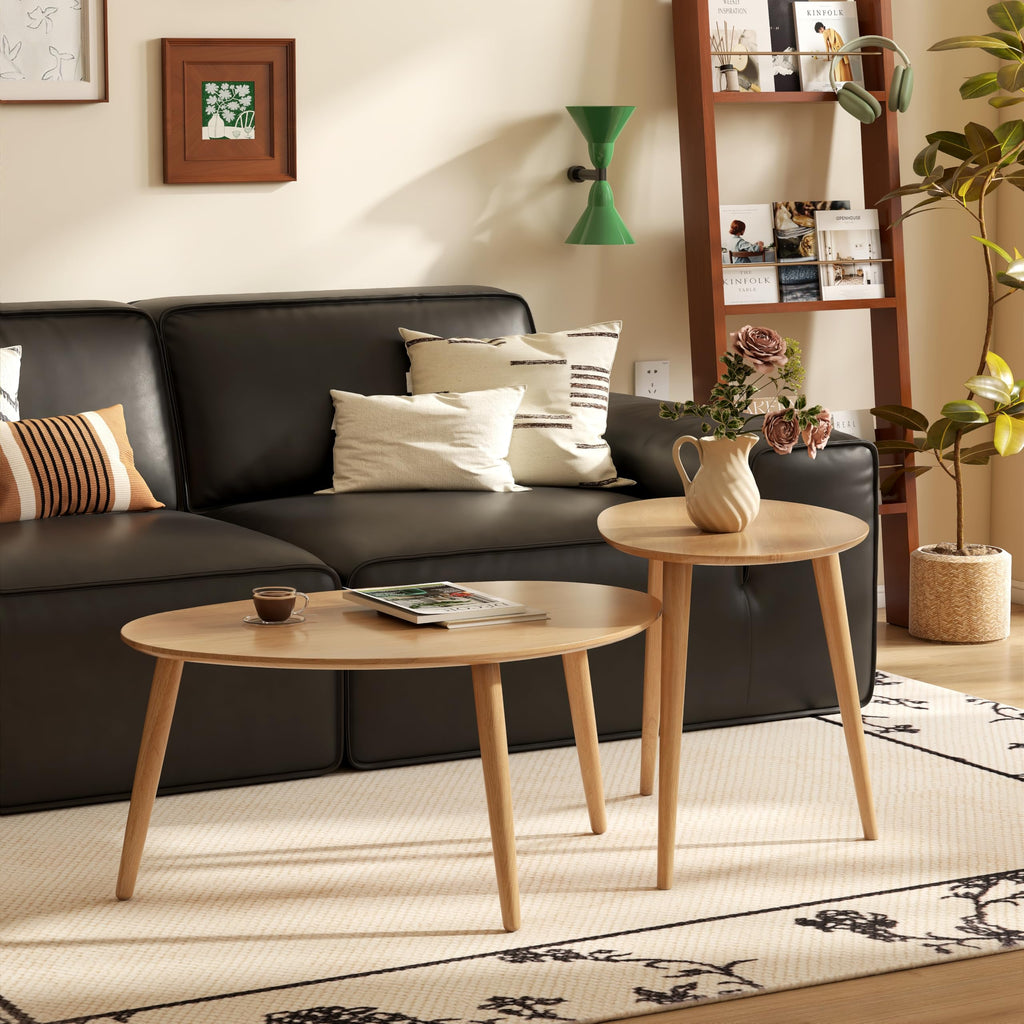 Small Oval Solid Wood Coffee Table Z7601